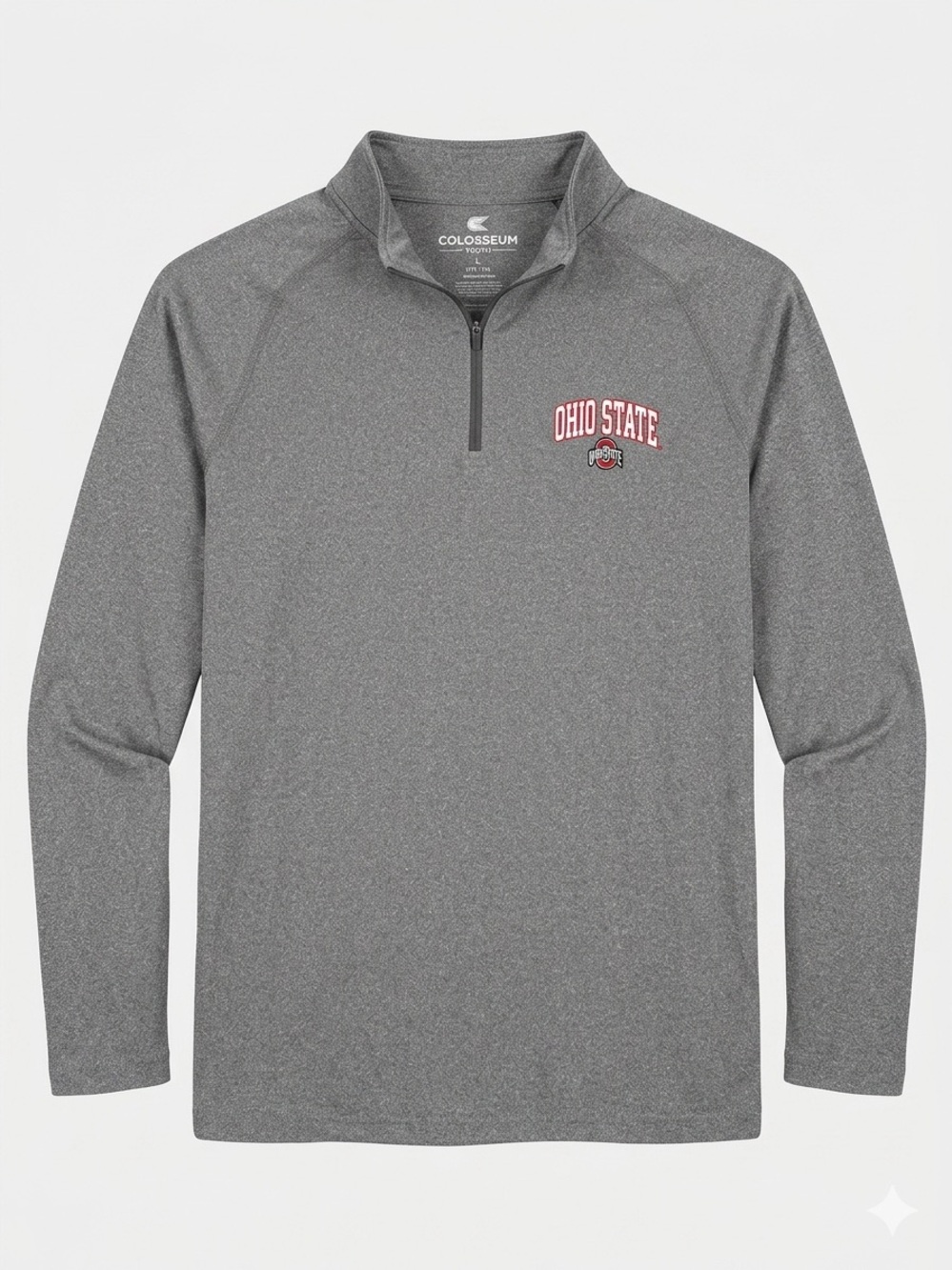 Colosseum Youth Ohio State Buckeyes Gray 1/4 Zip Pullover Size L (16-18)